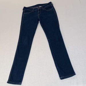 H&M women’s skinny low waist stretchy blue jeans 27/32